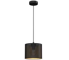 Csillár zsinóron LOFT SHADE 1xE27/60W/230V á. 18 cm fekete/arany