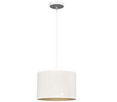 Csillár zsinóron LOFT SHADE 1xE27/60W/230V á. 25 cm fehér/arany