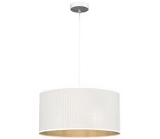 Csillár zsinóron LOFT SHADE 1xE27/60W/230V á. 40 cm fehér/arany