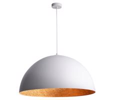 Csillár zsinóron SFERA 1xE27/60W/230V á. 50 cm fehér/réz