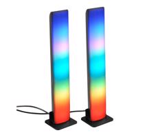 KÉSZLET 2x LED RGB Dimmelhető asztali lámpa LED/5W/5V + távirányítás