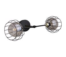 Keter Lighting Fali lámpa SOLO BLACK 2xE27/60W/230V fekete/arany