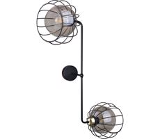 Keter Lighting Fali lámpa SOLO BLACK 2xE27/60W/230V fekete/arany