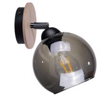 Keter Lighting Fali spotlámpa UNO WOOD 1xE27/60W/230V fekete/barna