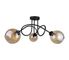 Keter Lighting Felületre szerelhető csillár VENUS BLACK 3xE27/60W/230V