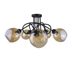 Keter Lighting Felületre szerelhető csillár VENUS BLACK 5xE27/60W/230V