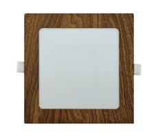 LED Beépíthető lámpa SQUARE LED/12W/230V 4200K 16,8x16,8 cm barna