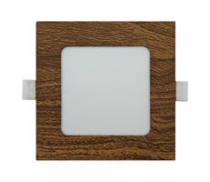 LED Beépíthető lámpa SQUARE LED/6W/230V 4200K 11,8x11,8 cm barna