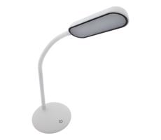 LED Dimmelhető érintős flexibilis asztali lámpa LED/6W/5V USB 1200 mAh fehér