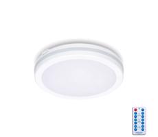 LED Fürdőszobai mennyezeti lámpa érzékelővel LED/12W/230V átm. 20 cm fehér + távirányító