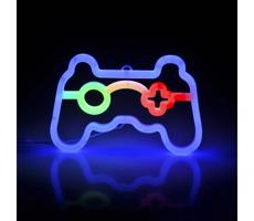 LED Neon fali dekoráció GAME LED/3W/3xAA USB kék