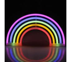 LED Neon fali dekoráció RAINBOW LED/3W/3xAA USB többszínű