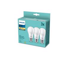 Philips KÉSZLET 3x LED Izzó Philips A60 E27/13W/230V 2700K