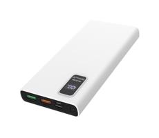 Power Bank LED kijelzővel Power Delivery 10000 mAh 3,7V fehér