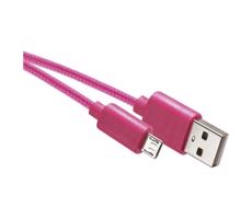 USB kábel USB 2.0 A konnektor/USB B micro konnektor rózsaszín